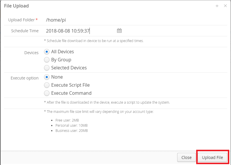 upload file upload file